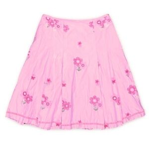 Cynthia Steffe Pink floral embroidered skirt Fairy Cottage Coquette Ballet sz 6